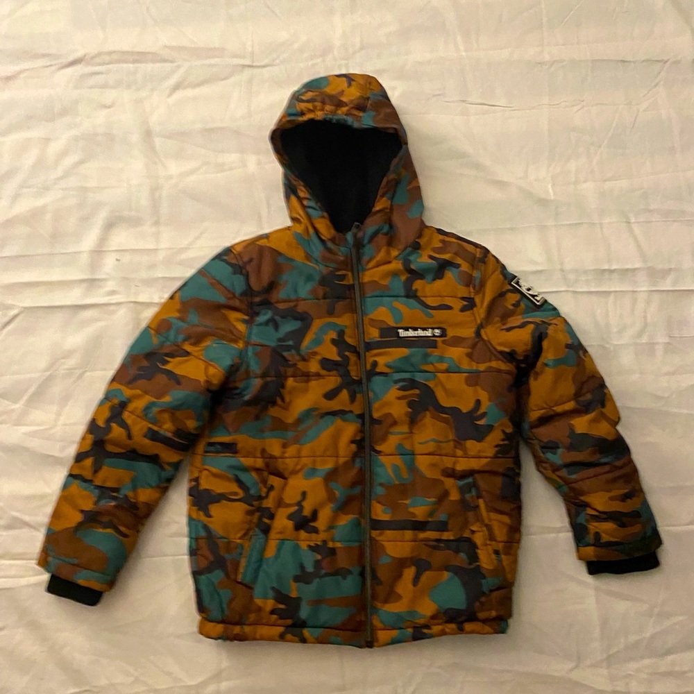 Timberland Boys' Camo Puffer Jacket